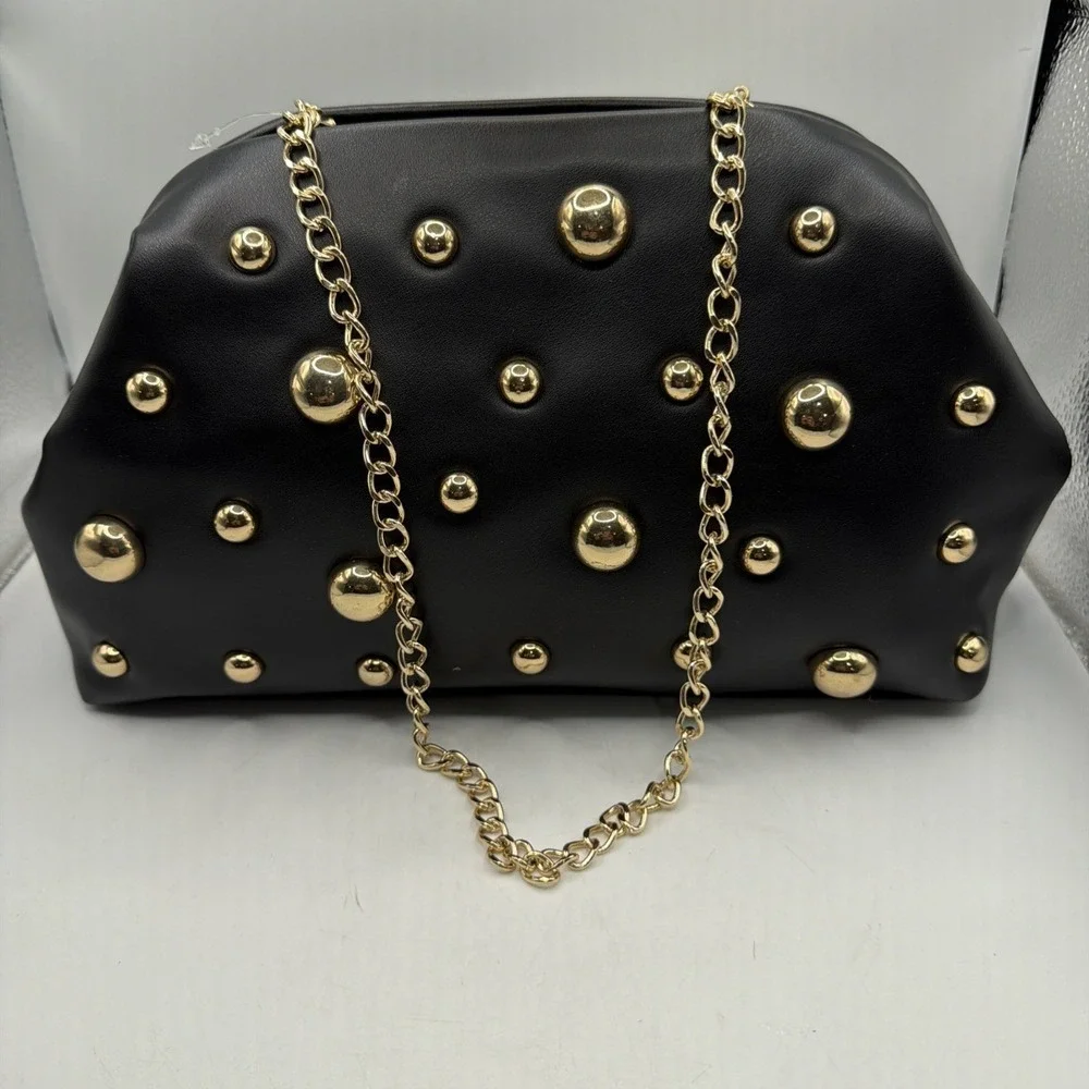 Studded Oversized Clutch - A New‎ Day Black. Brand New